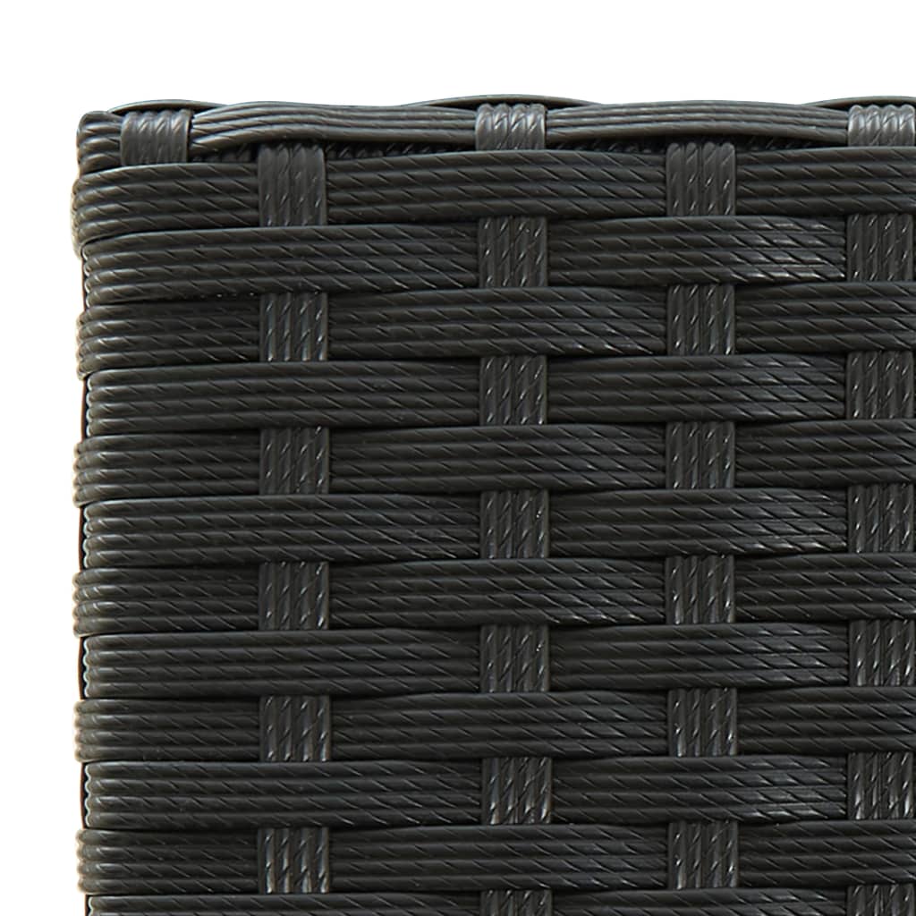 11 Piece Garden Bar Set Black Poly Rattan