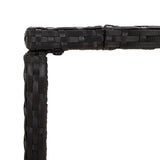 11 Piece Garden Bar Set Black Poly Rattan