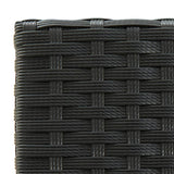 5 Piece Garden Bar Set Black Poly Rattan - Close-Up Angle