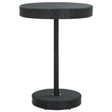 5 Piece Garden Bar Set Black Poly Rattan&Solid Wood Acacia - 45-Degree Angle