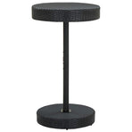 3 Piece Garden Bar Set Black Poly Rattan&Solid Wood Acacia
