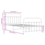Metal Bed Frame without Mattress with Footboard Black 107x203 cm King Single