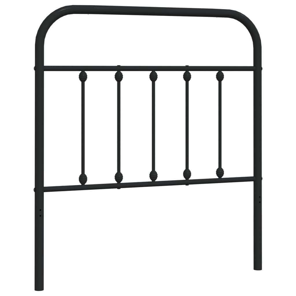 Metal Replace Headboard Black 90 cm