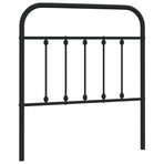 Metal Replace Headboard Black 90 cm