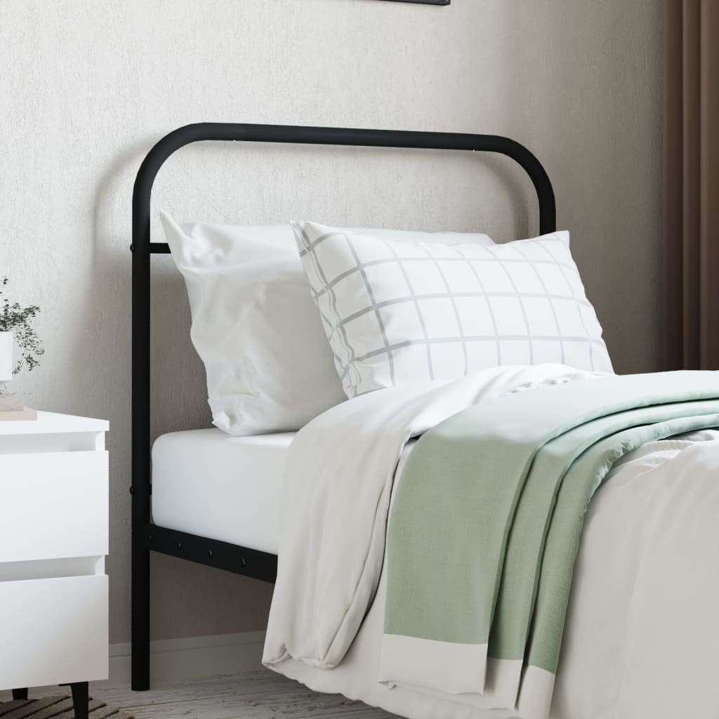 Metal Replace Headboard Black 90 cm