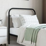 Metal Headboard Black 90 cm - Side View