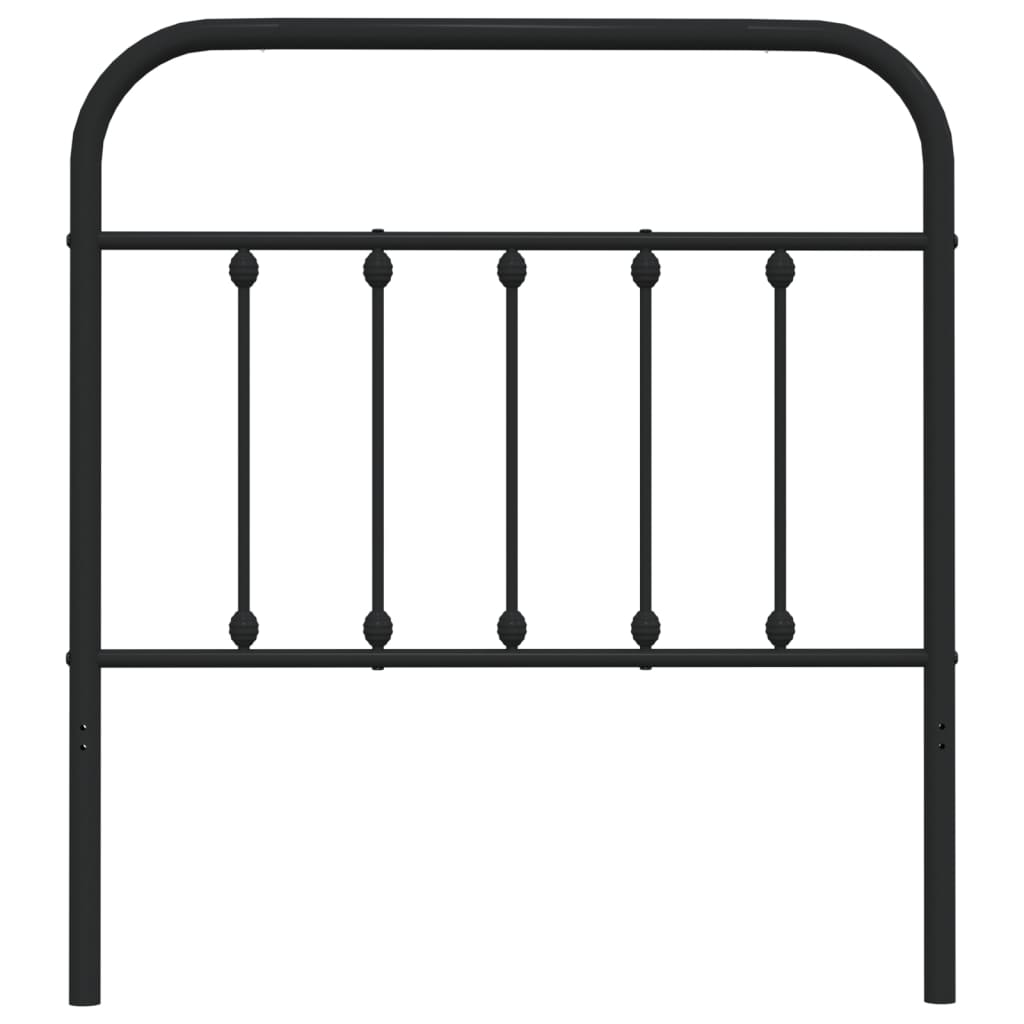 Metal Replace Headboard Black 90 cm