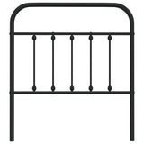 Metal Headboard Black 90 cm - Top-Down View