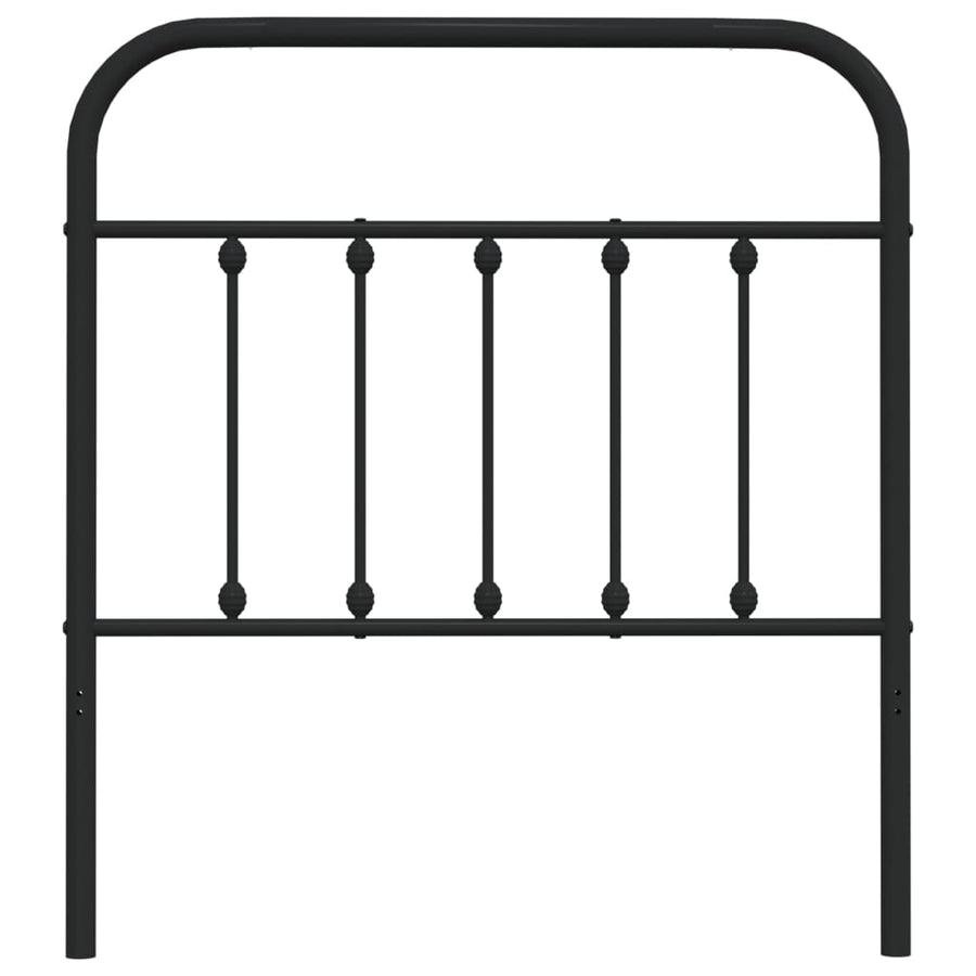 Metal Replace Headboard Black 90 cm