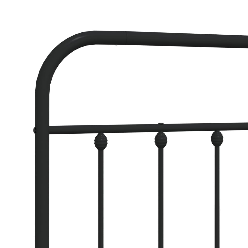 Metal Replace Headboard Black 90 cm