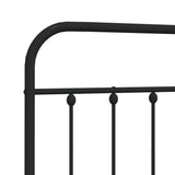 Metal Replace Headboard Black 90 cm