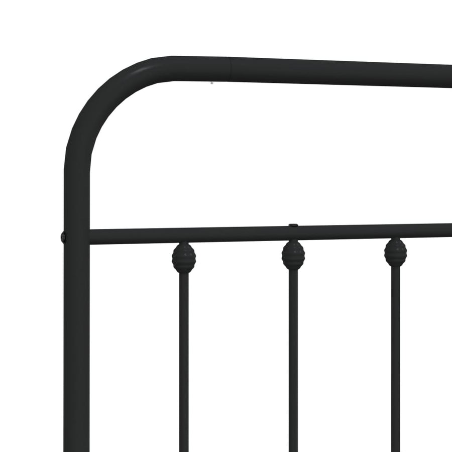 Metal Replace Headboard Black 90 cm