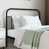 Metal Headboard Black 107 cm King Single - Side View