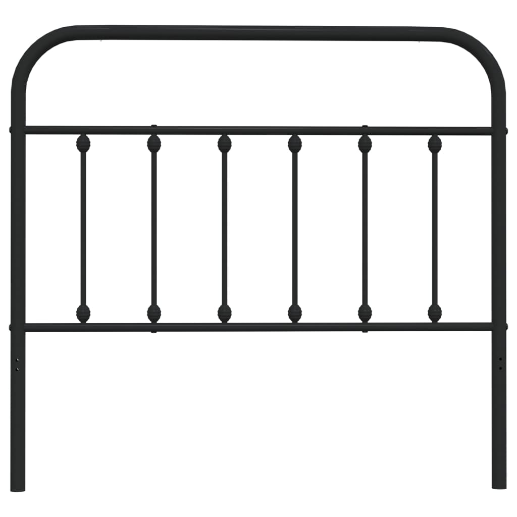 Metal Replace Headboard Black 107 cm