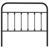 Metal Replace Headboard Black 107 cm