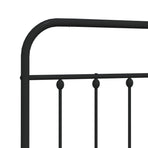 Metal Replace Headboard Black 107 cm