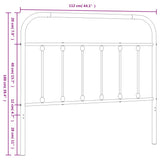 Metal Replace Headboard Black 107 cm
