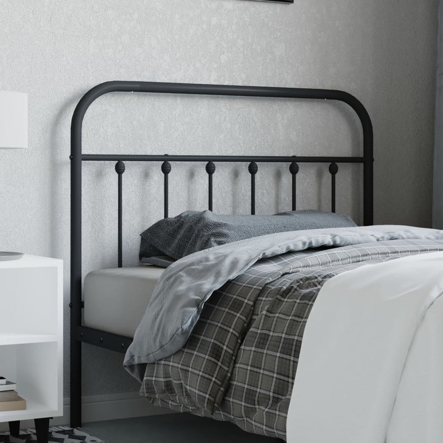 Metal Replace Headboard Black 107 cm