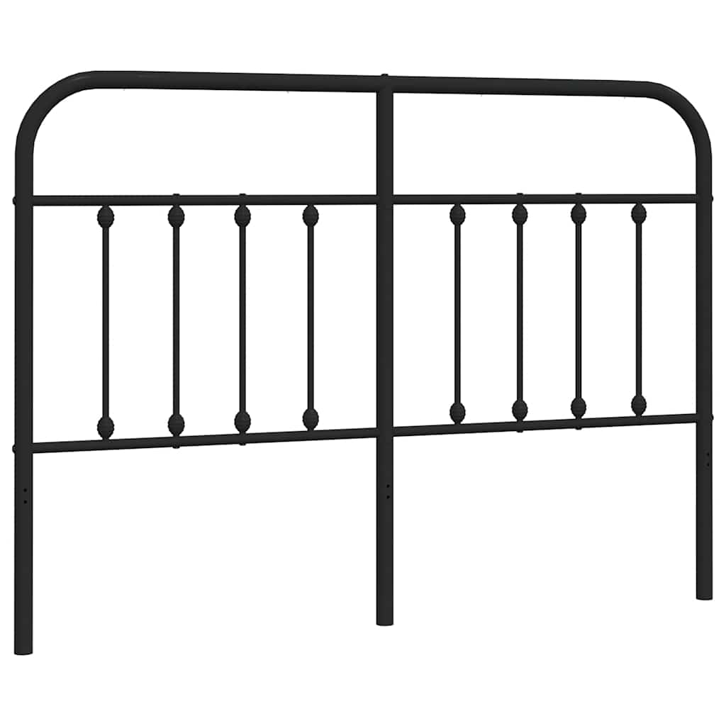 Metal Replace Headboard Black 135 cm