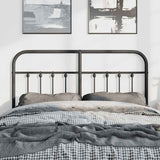 Metal Replace Headboard Black 135 cm - Side View