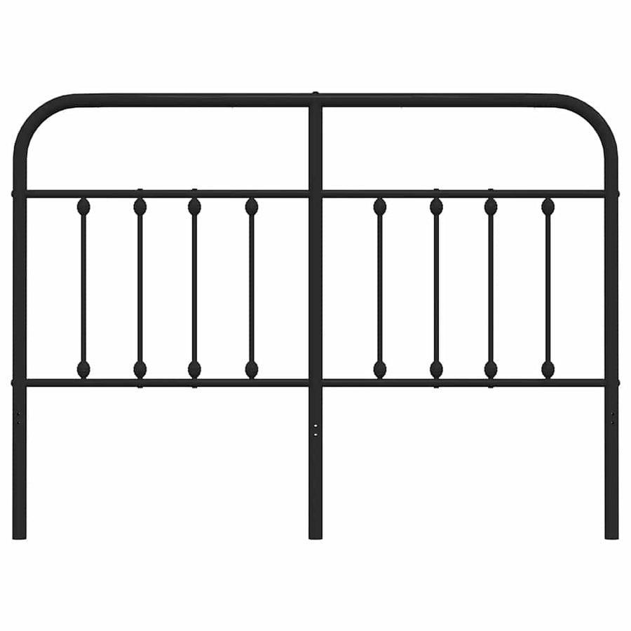 Metal Replace Headboard Black 135 cm