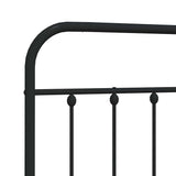 Metal Replace Headboard Black 135 cm - Rear View