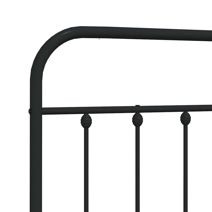 Metal Replace Headboard Black 135 cm