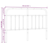 Metal Replace Headboard Black 135 cm