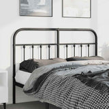 Metal Replace Headboard Black 135 cm