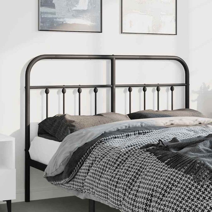 Metal Replace Headboard Black 150 cm