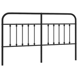 Metal Replace Headboard Black 180 cm - Front View