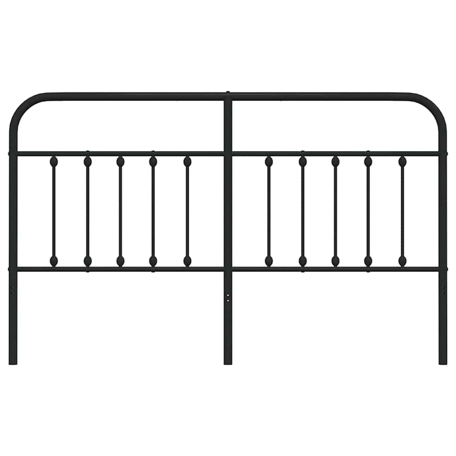 Metal Replace Headboard Black 180 cm