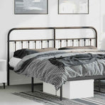 Metal Replace Headboard Black 180 cm