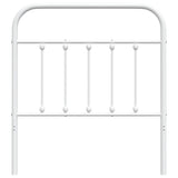 Metal Headboard White 90 cm - Top-Down View