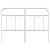 Metal Headboard White 137 cm Double - Top-Down View
