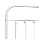 Metal Headboard White 183 cm King - Rear View