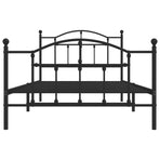 Metal Bed Frame without Mattress with Footboard Black 107x203 cm King Single