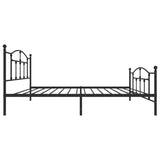 Metal Bed Frame without Mattress with Footboard Black 107x203 cm King Single