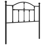 Metal Replace Headboard Black 90 cm