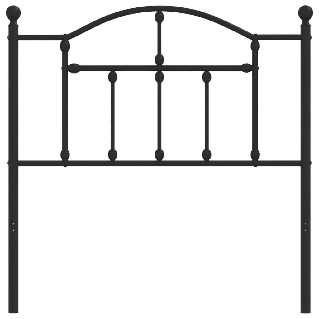 Metal Replace Headboard Black 90 cm