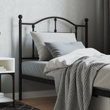 Metal Replace Headboard Black 90 cm
