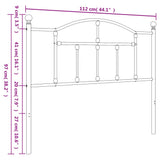 Metal Replace Headboard Black 107 cm