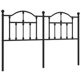 Metal Replace Headboard Black 135 cm