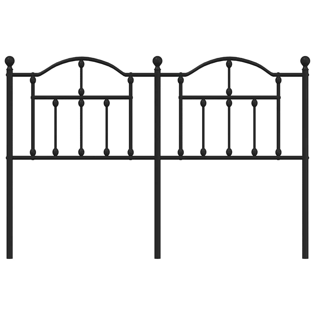 Metal Headboard Black 137 cm Double