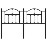 Metal Headboard Black 137 cm Double - Top-Down View
