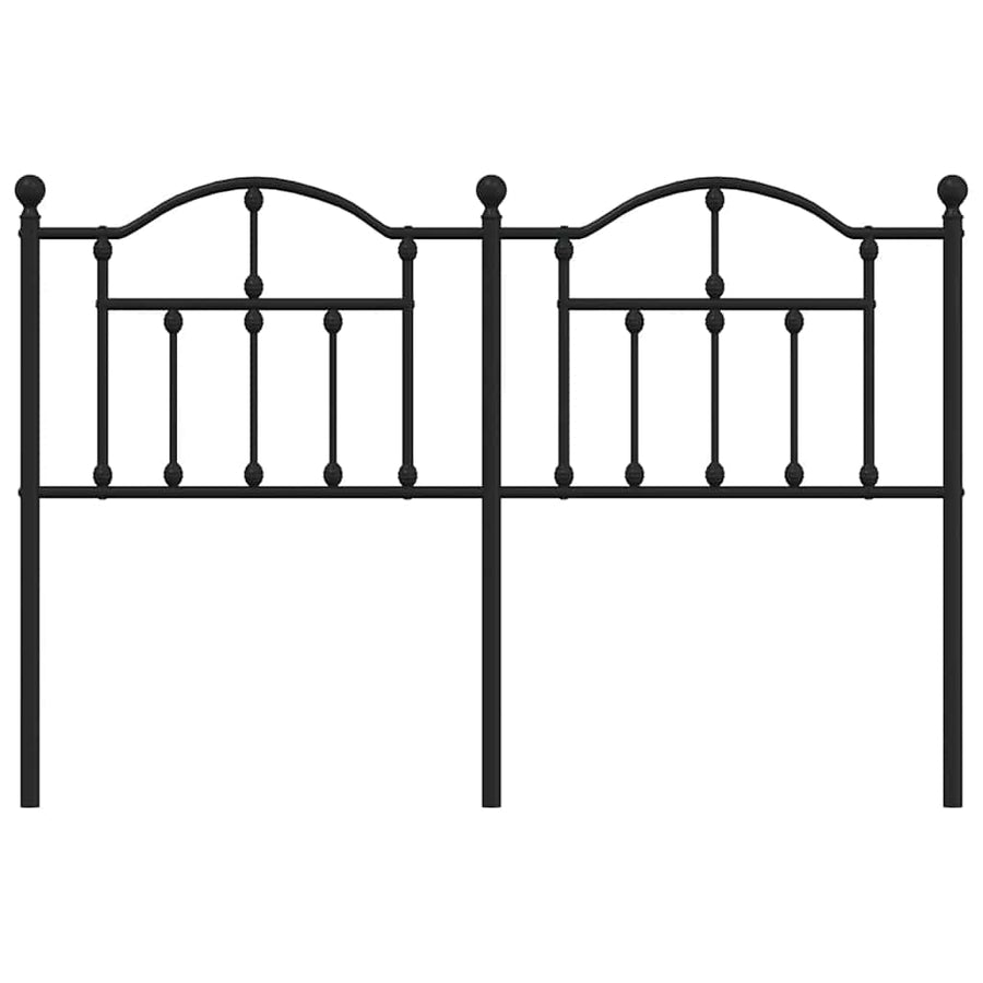 Metal Replace Headboard Black 135 cm