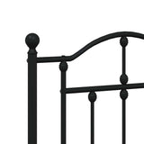 Metal Replace Headboard Black 135 cm