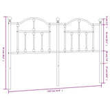 Metal Replace Headboard Black 135 cm