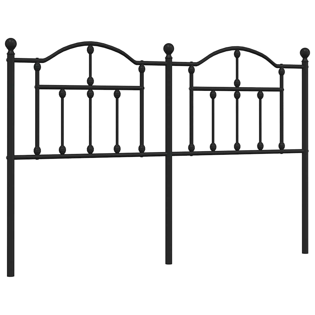 Metal Replace Headboard Black 150 cm