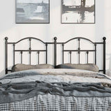 Metal Replace Headboard Black 150 cm - Side View